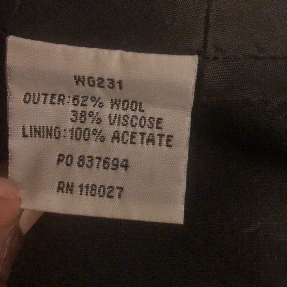 Boden Embroidered Wool Blend Skirt large gray & cream - Picture 6 of 6